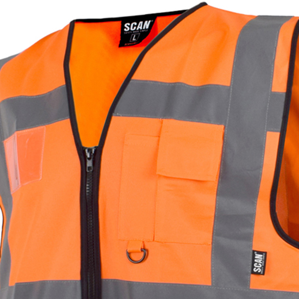 Scan Hi Visibility Utility Waistcoat XL Orange Image 3