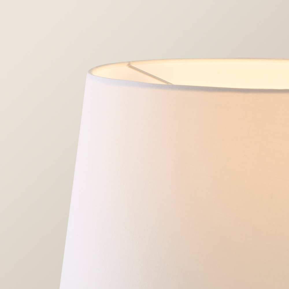 ValueLights Charlie Tapered Shade White Floor Lamp and Bulb Image 3