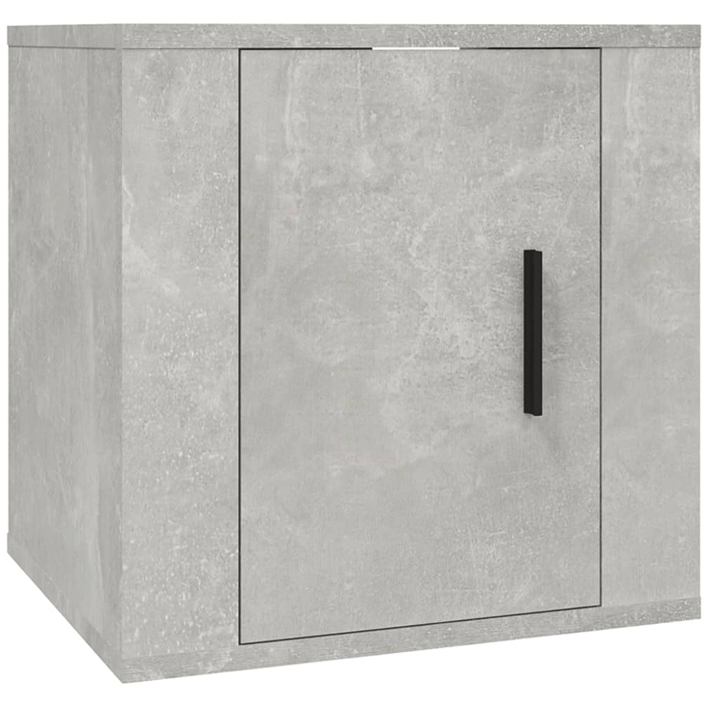 vidaXL Single Door Concrete Grey Wall Mounted TV Cabinet Image 2