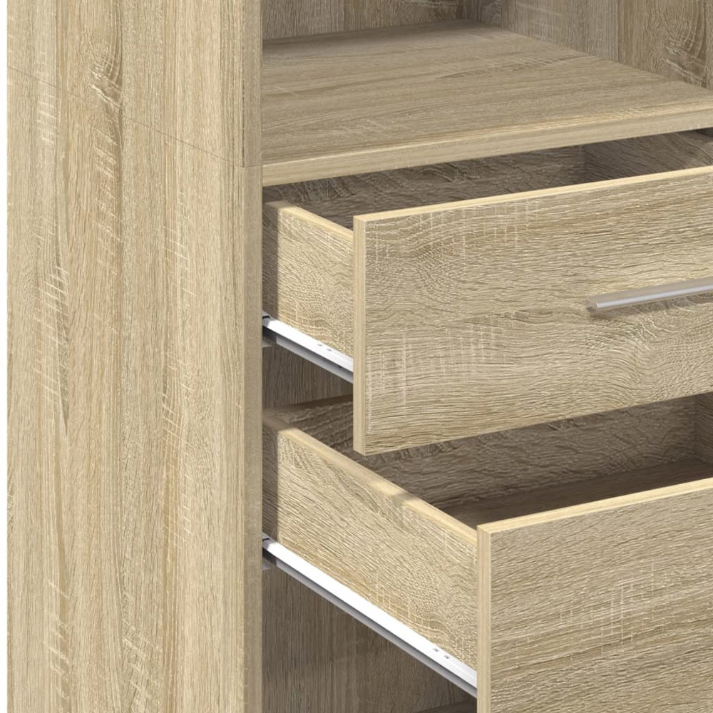 vidaXL 2 Drawer 3 Shelf Sonoma Oak Highboard Image 8