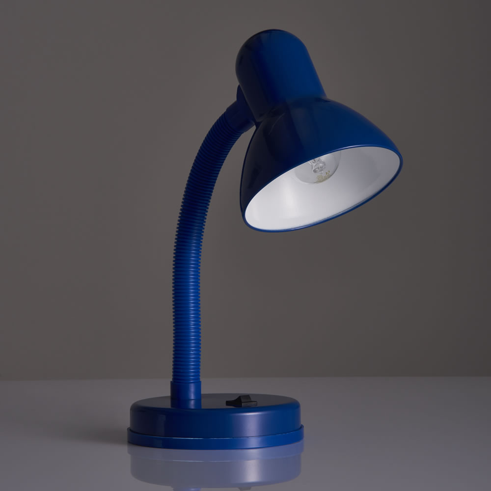 Wilko Blue Desk Lamp Image 1