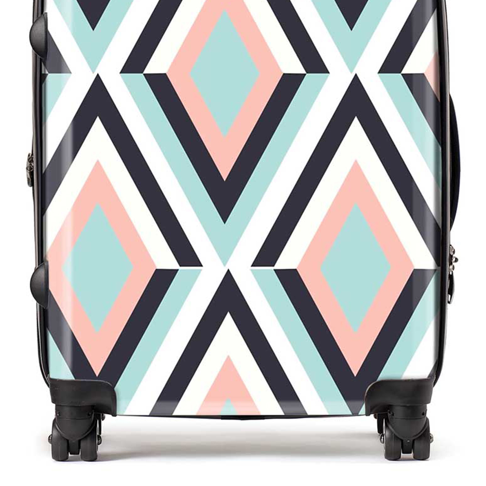 Warren Reed Designer Large Zig Zag Abstract Pattern Suitcase Image 2