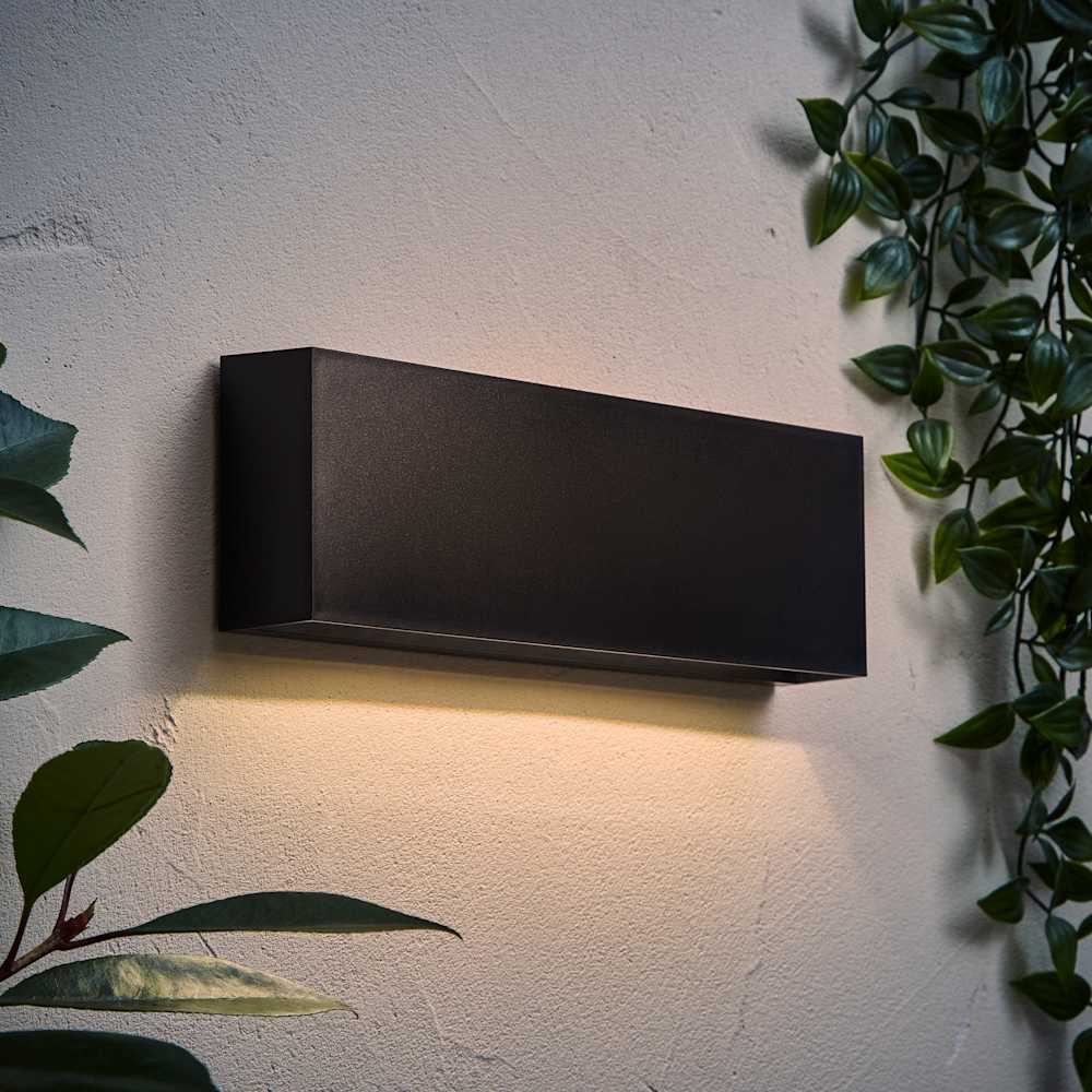ValueLights Jake Matte Black LED Outdoor Wall Downlight Image 2