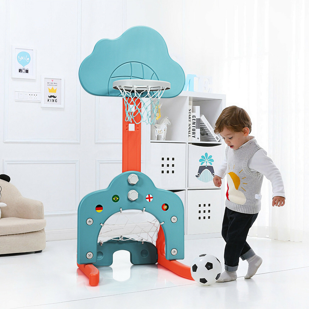 Costway Green 3 in 1 Basketball Hoop Set Image 2