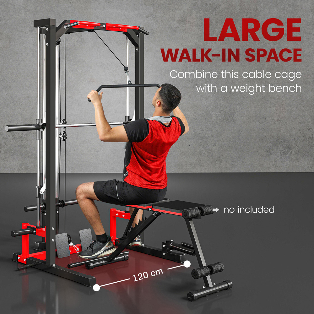 SPORTNOW Cable Crossover Machine with Pull Up Bar Image 8