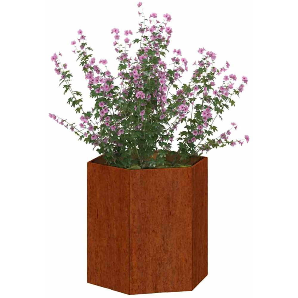 vidaXL Rusty Corten Steel Garden Planter 45 x 40 x 40cm Image 2