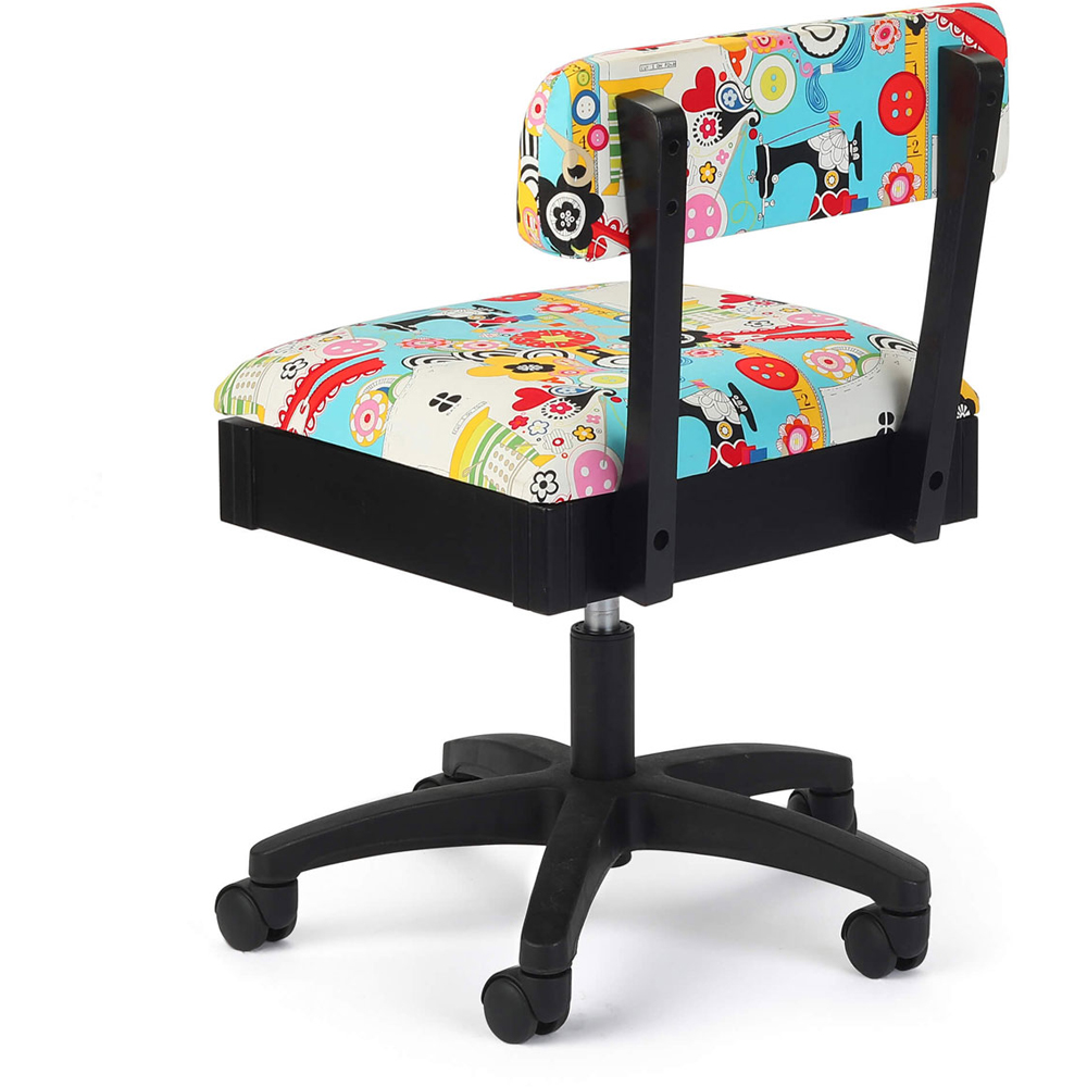 Sewing Online HT2015 Sew Wow Black Sewing Notions Hydraulic Sewing Chair with Underseat Storage Image 3
