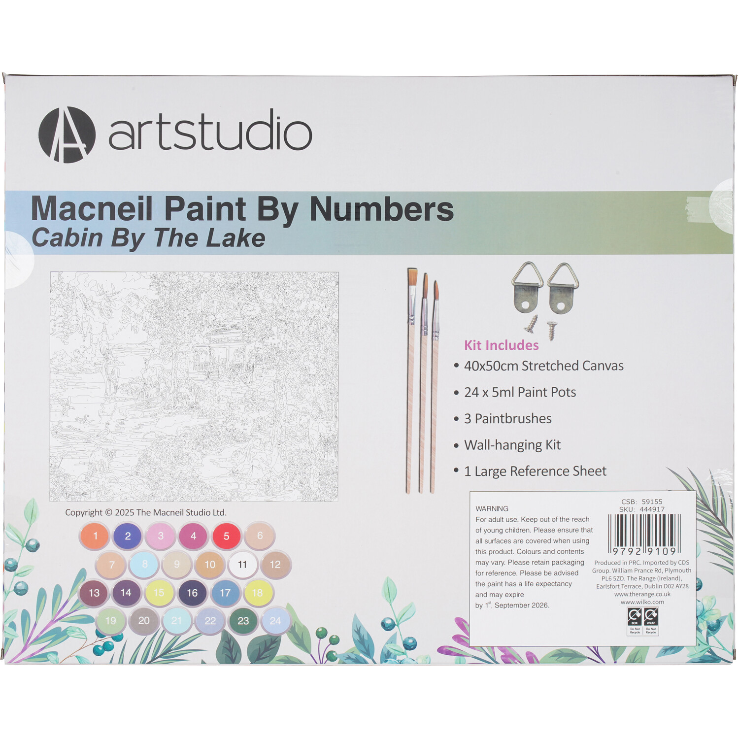 MacNeil Paint By Numbers Cabin By The Lake Kit Image 2