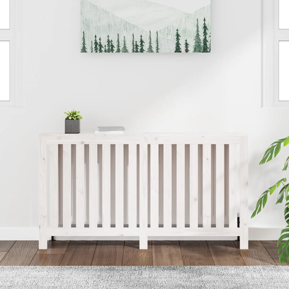 vidaXL White Pine Wood Radiator Cover 840 x 1530mm Image 2