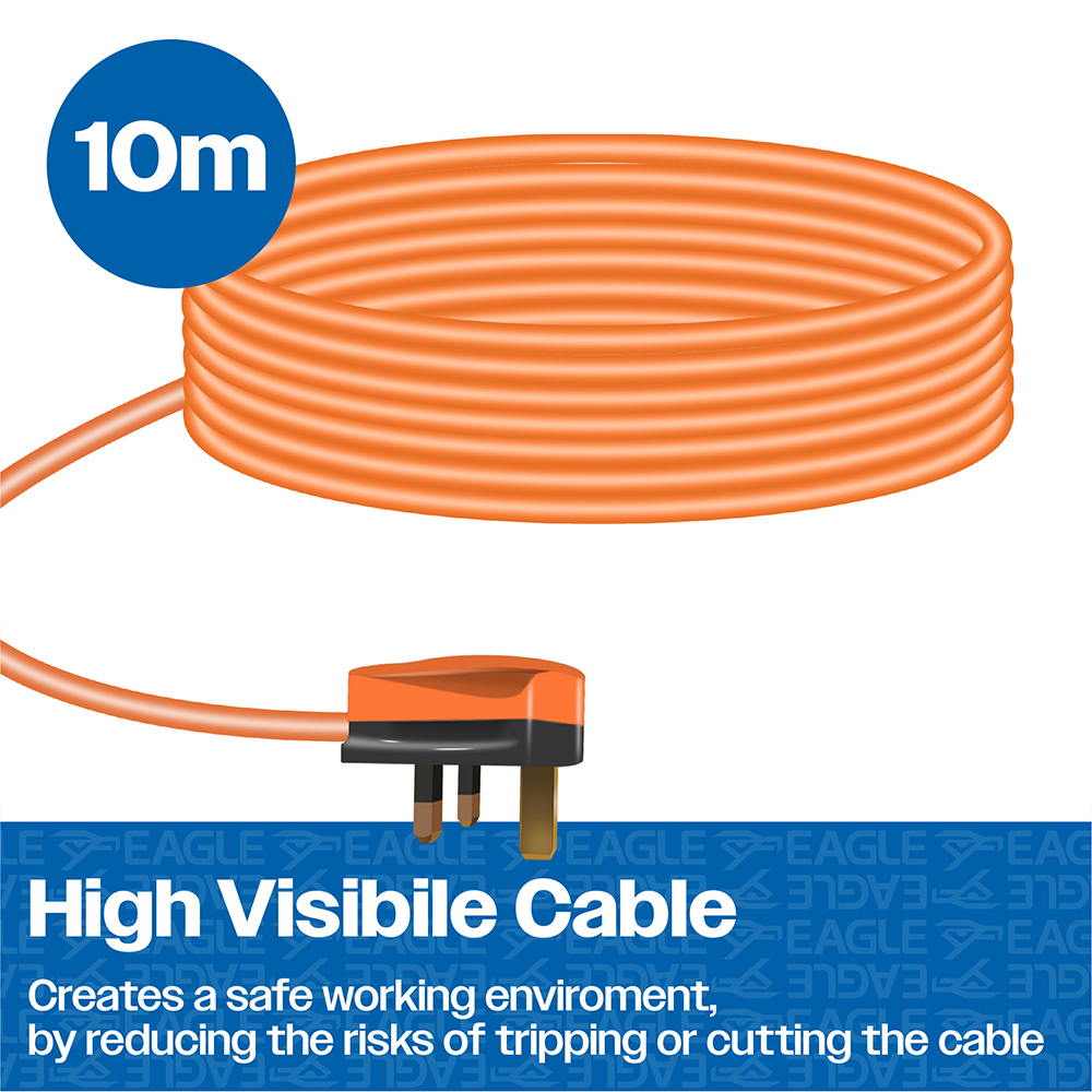 Eagle 1-Gang 13A H Frame Extension Cable 10m Image 2