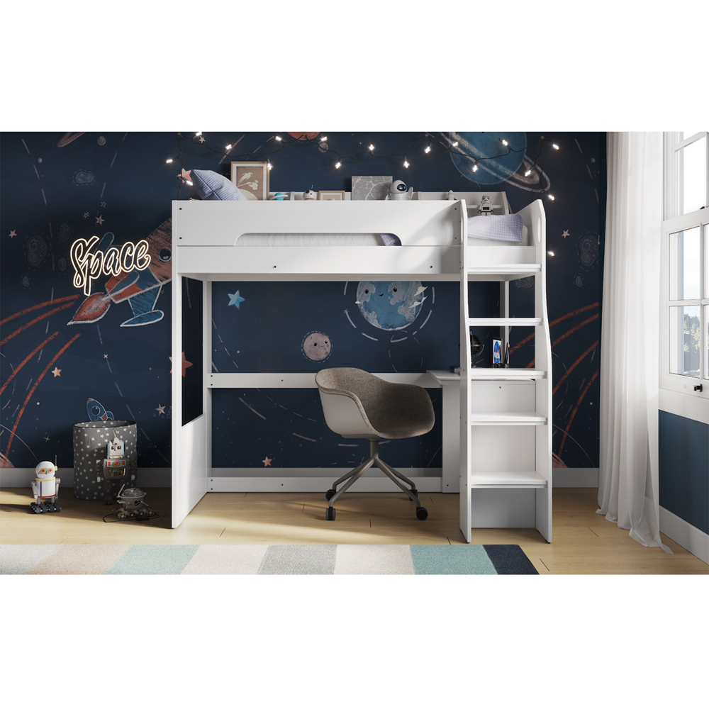 Flair Cosmic White Wooden High Sleeper Image 2