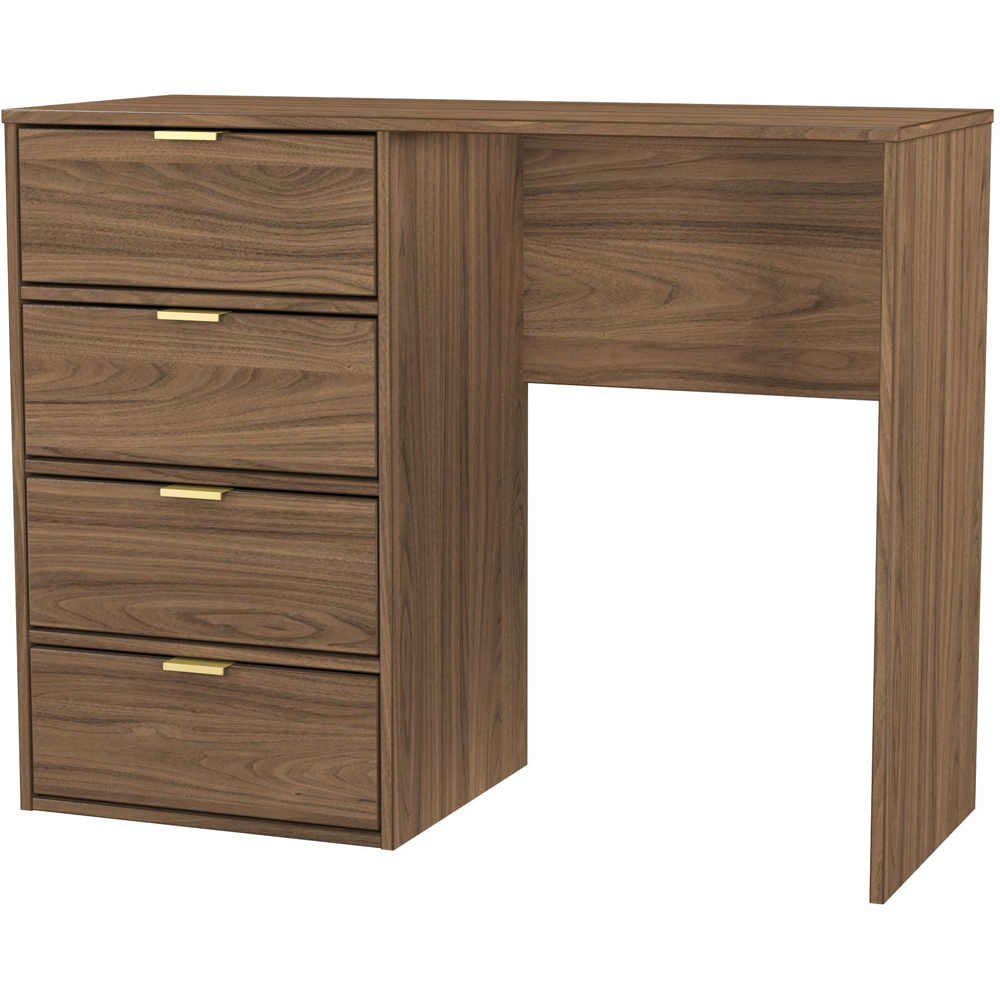 Crowndale Hong Kong 4 Drawer Carini Walnut Vanity Dressing Table Ready Assembled Image 2