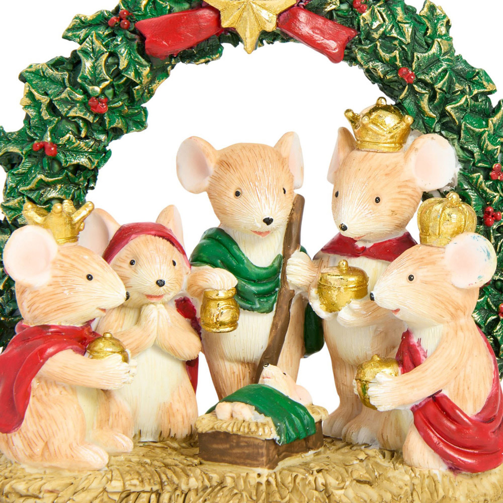 Festive Nativity Mice Scene Image 3