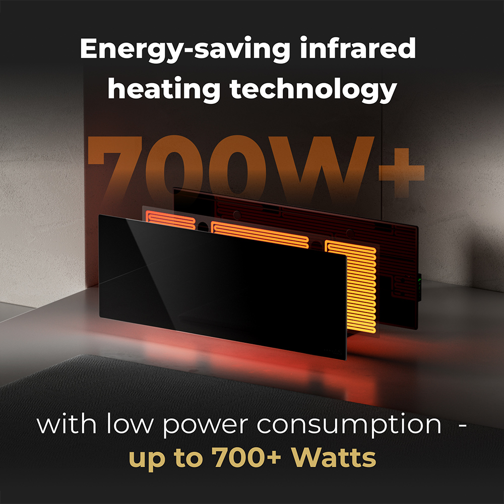 Aeno Premium Eco Smart Black Heater Image 7