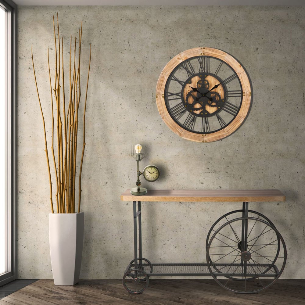 Brooklyn Clemet Single Shelf Wheel Console Table Image 6