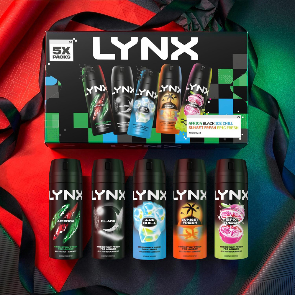 Lynx Fragrance Edition Men's Deodorant Gift Set 5 Piece 4 Pack Image 5