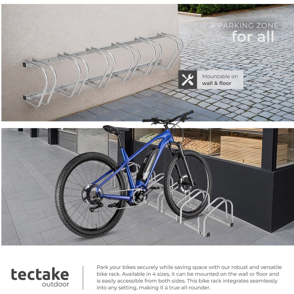 tectake Parkley Coated Steel 6 Bike Bicycle Rack Image 8