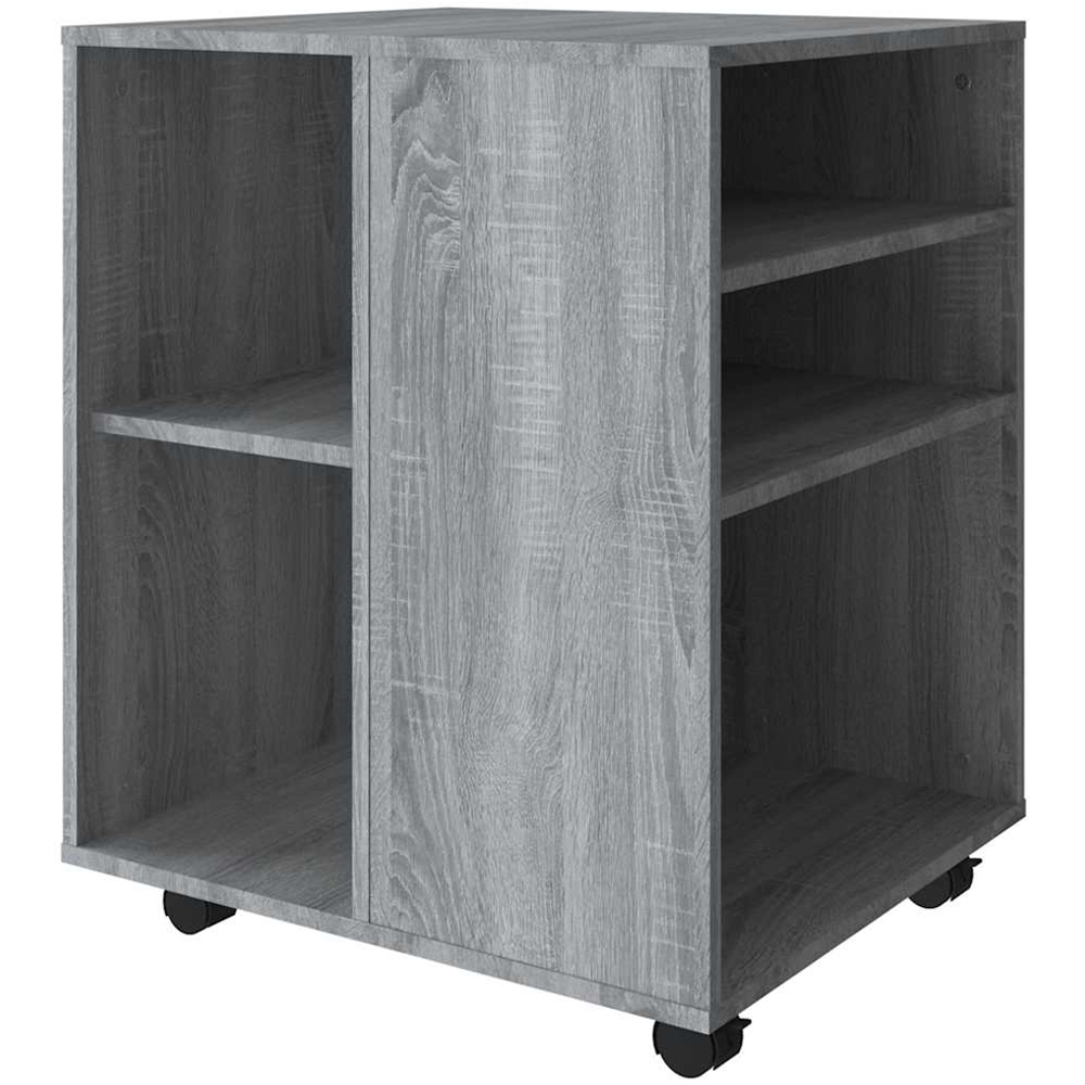 vidaXL Grey Sonoma Rolling Cabinet Image 5