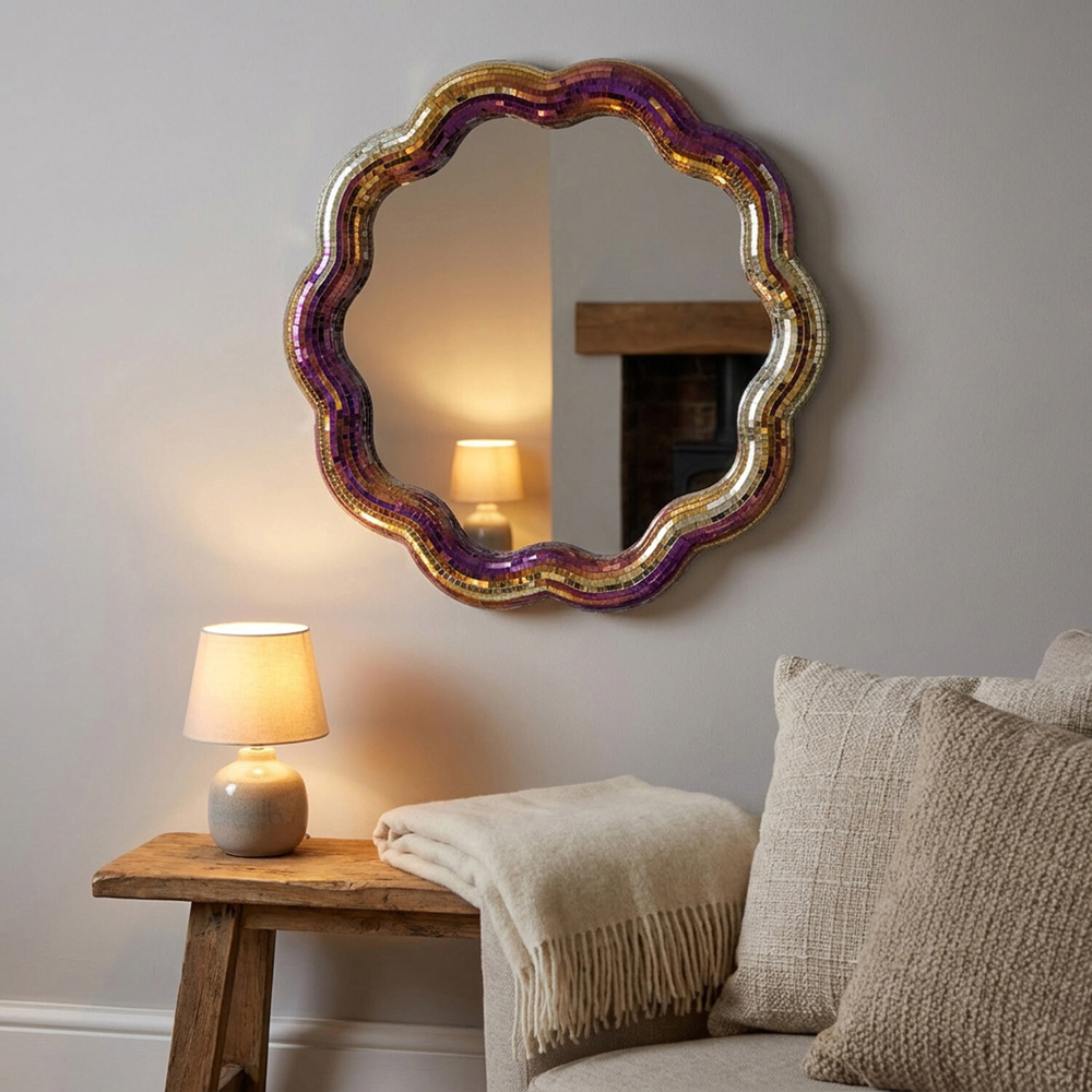 Duo Tone Scalloped Disco Mirror Image 2