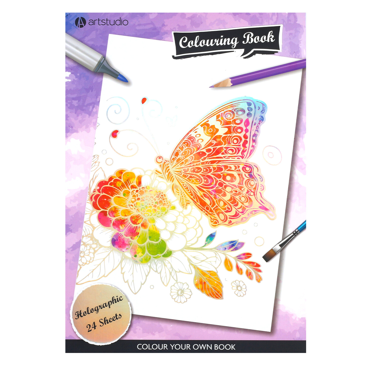 Foiled Colouring Book A4  - Multicolour Image 2