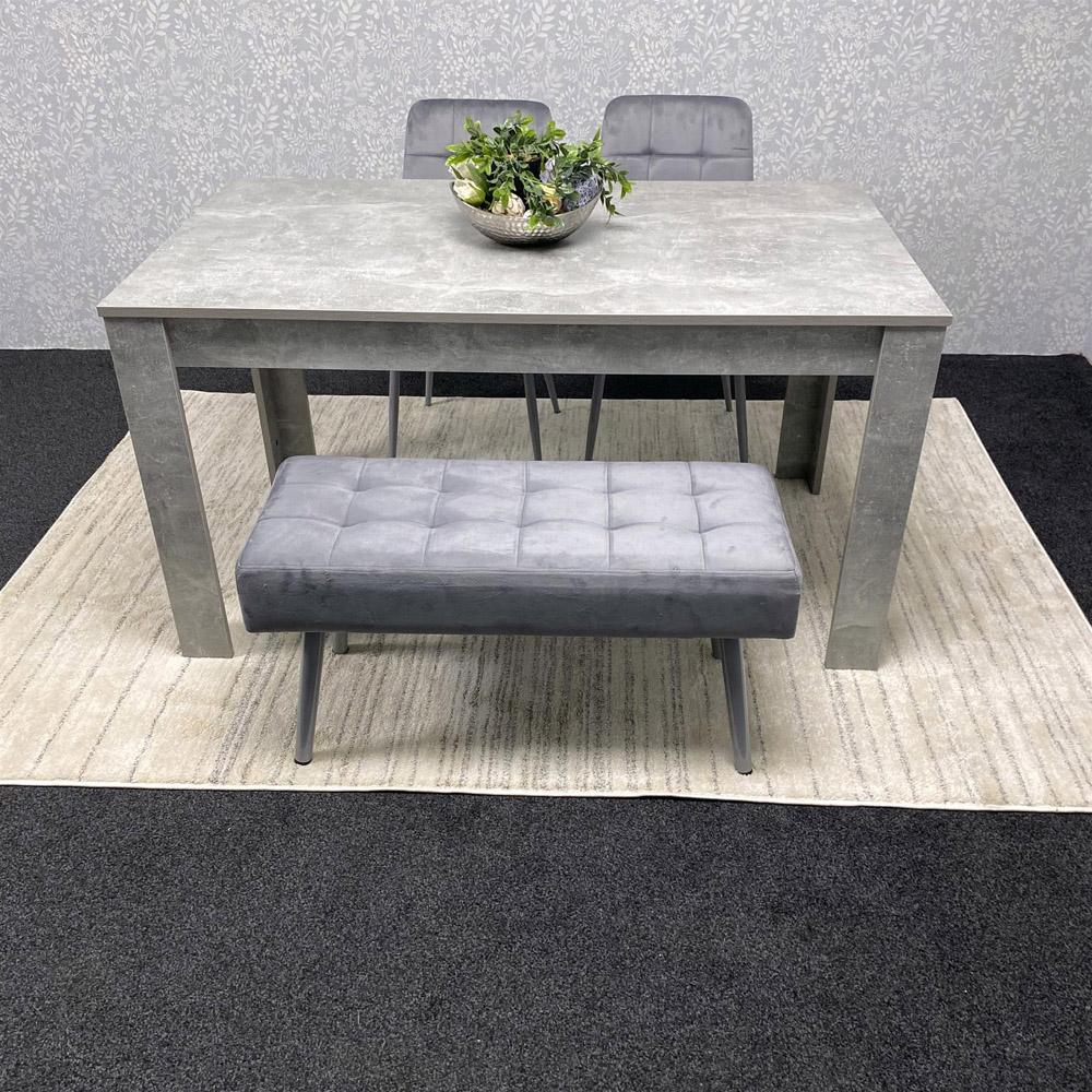 Kosy Koala 4 Seater Stone Dining Set Grey Image 5