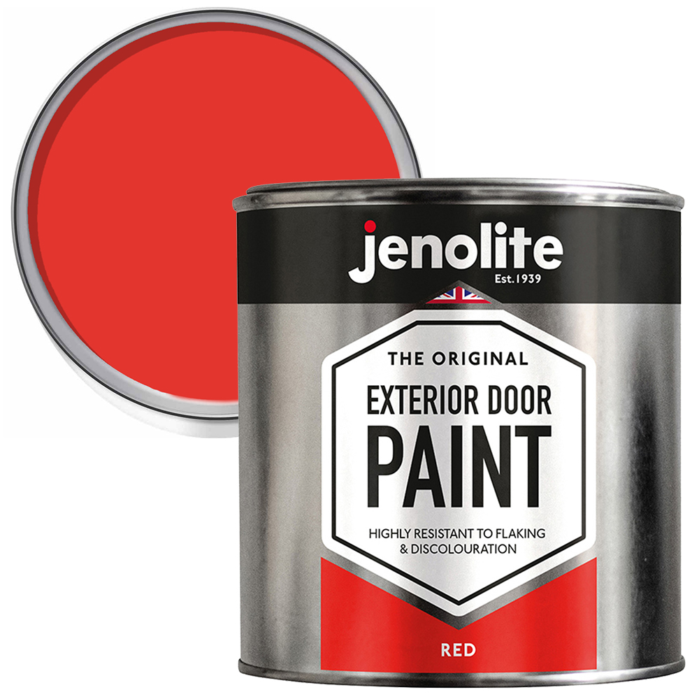 Jenolite Exterior Door Paint Red 1L Image 1