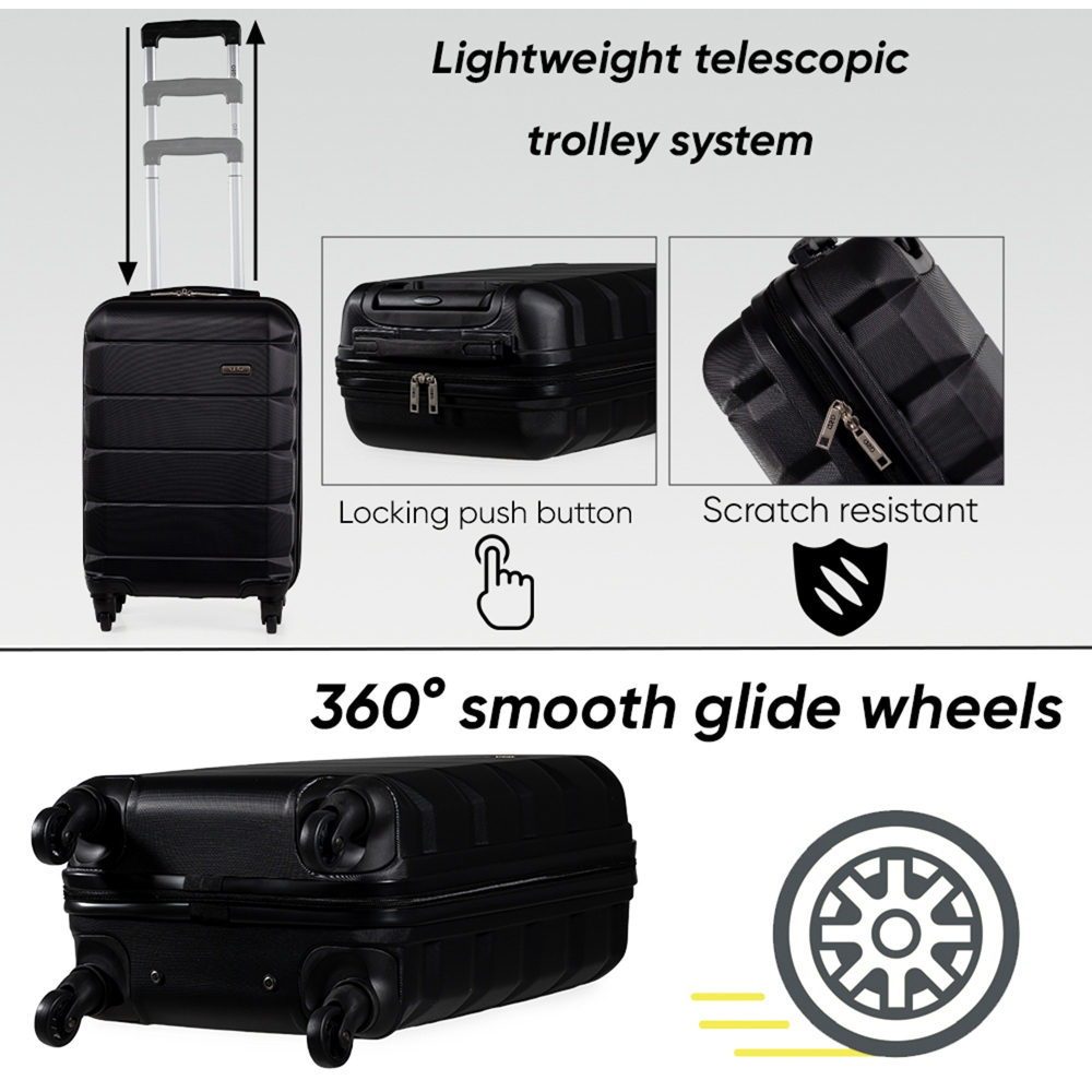 A2B Exodus 22 inch Black Hard Shell Cabin Suitcase Image 3