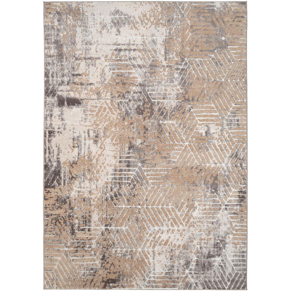 Kukoon Hatton Busby Beige Abstract Rug 80 x 150cm Image 2