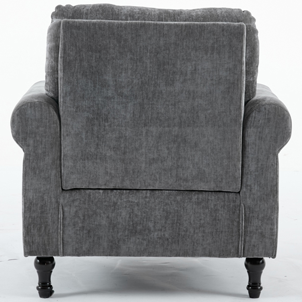 Furniture One Grey Mid Century Sofa Chair Image 3