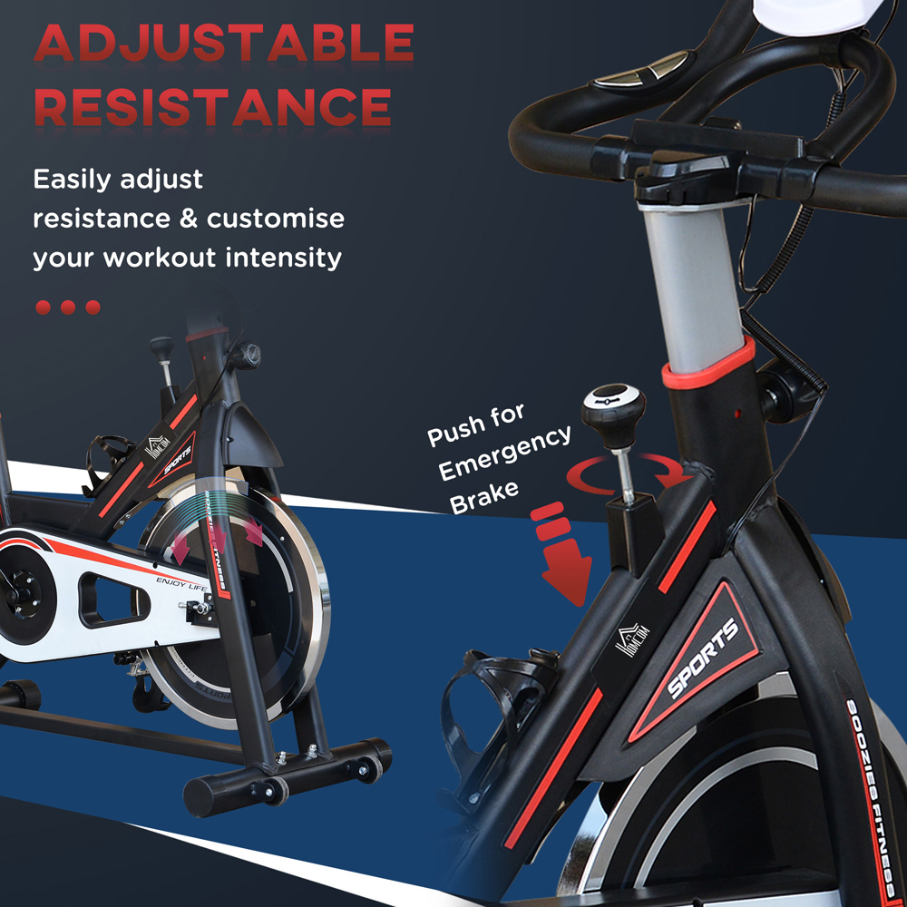 HOMCOM Black Belt Driven Exercise Bike Image 6