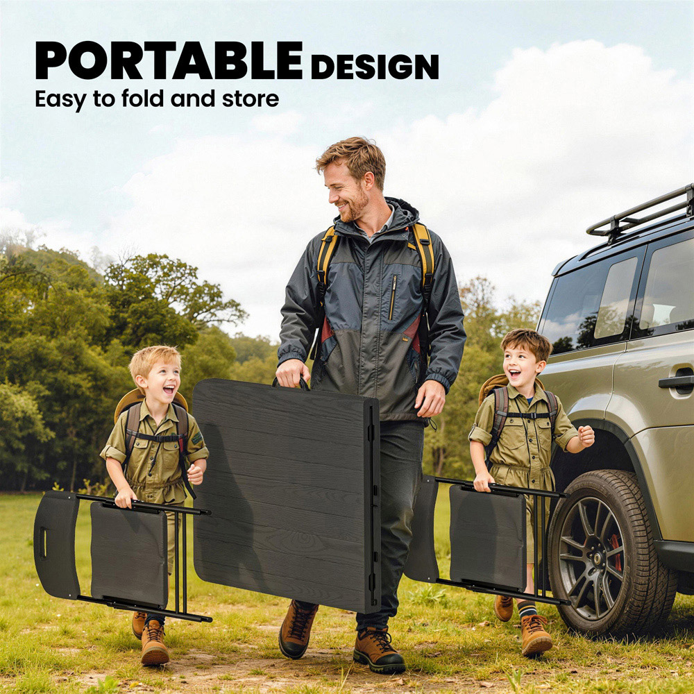 Outsunny 4 Seater Foldable Picnic Table and Chair Set Image 5