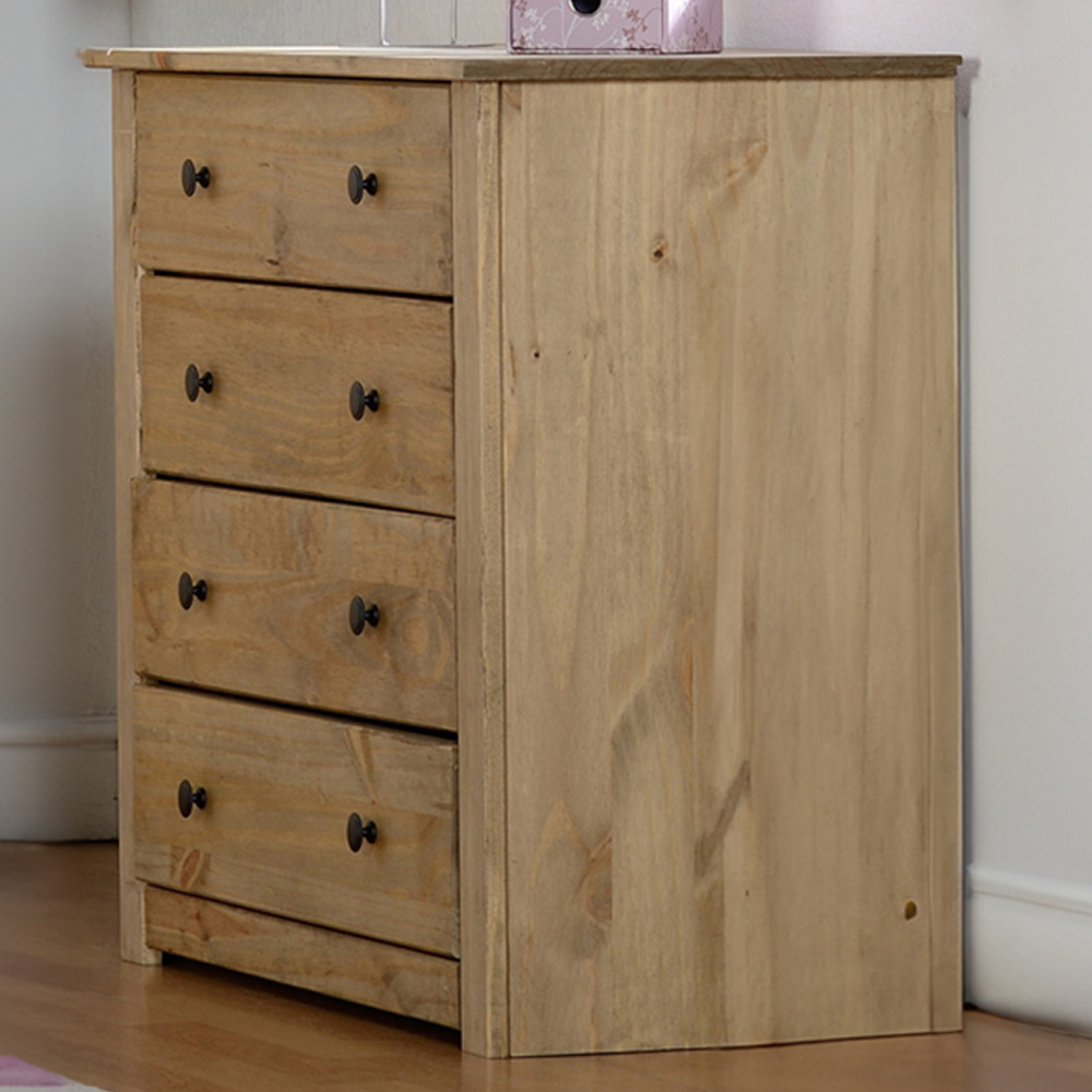 Seconique Panama Natural Wax 4 Drawer Chest of Drawers Image 1