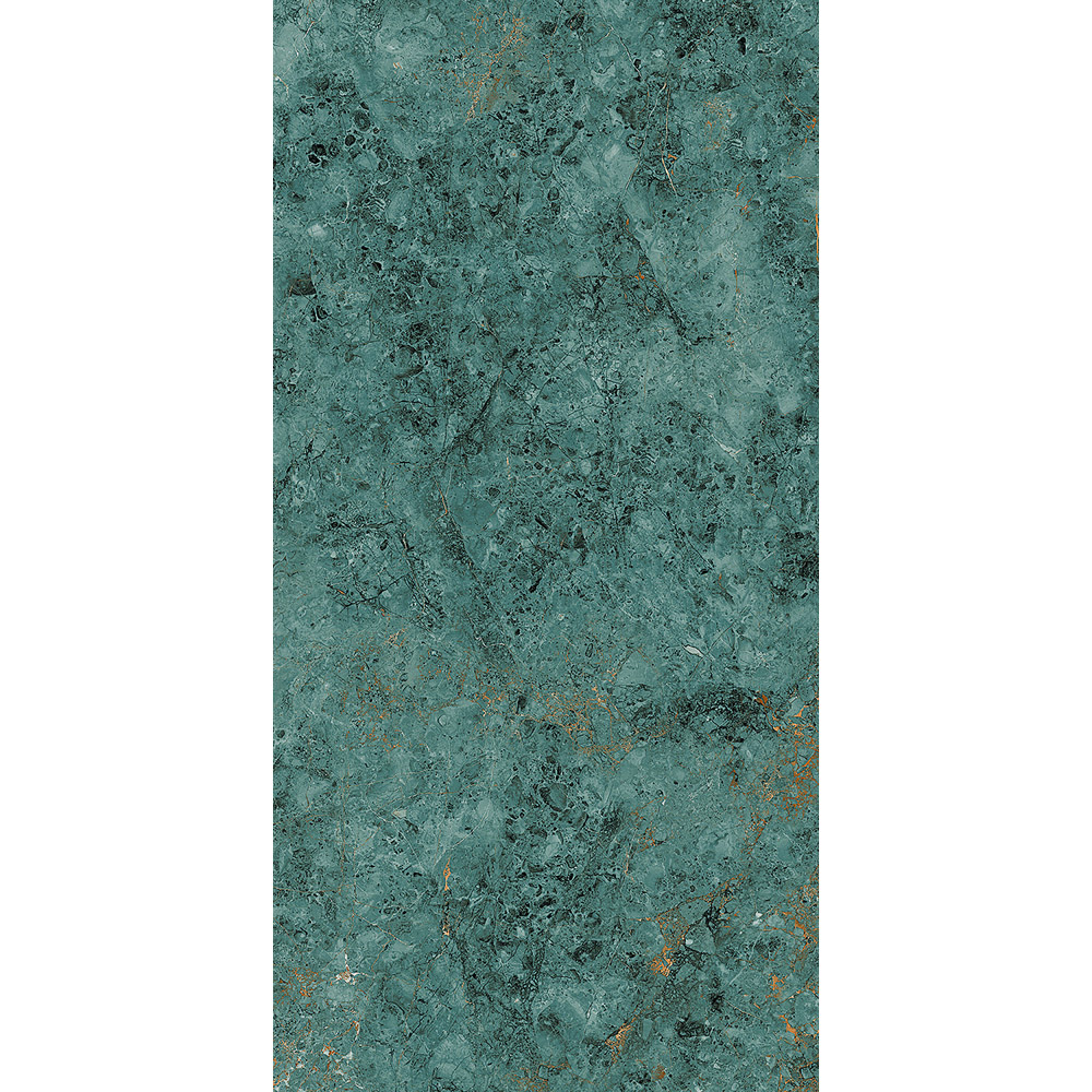 Top Ceramics Turquoise-Green Marble Effect High Gloss Porcelain Wall Tile 1200 x 600mm Image 7