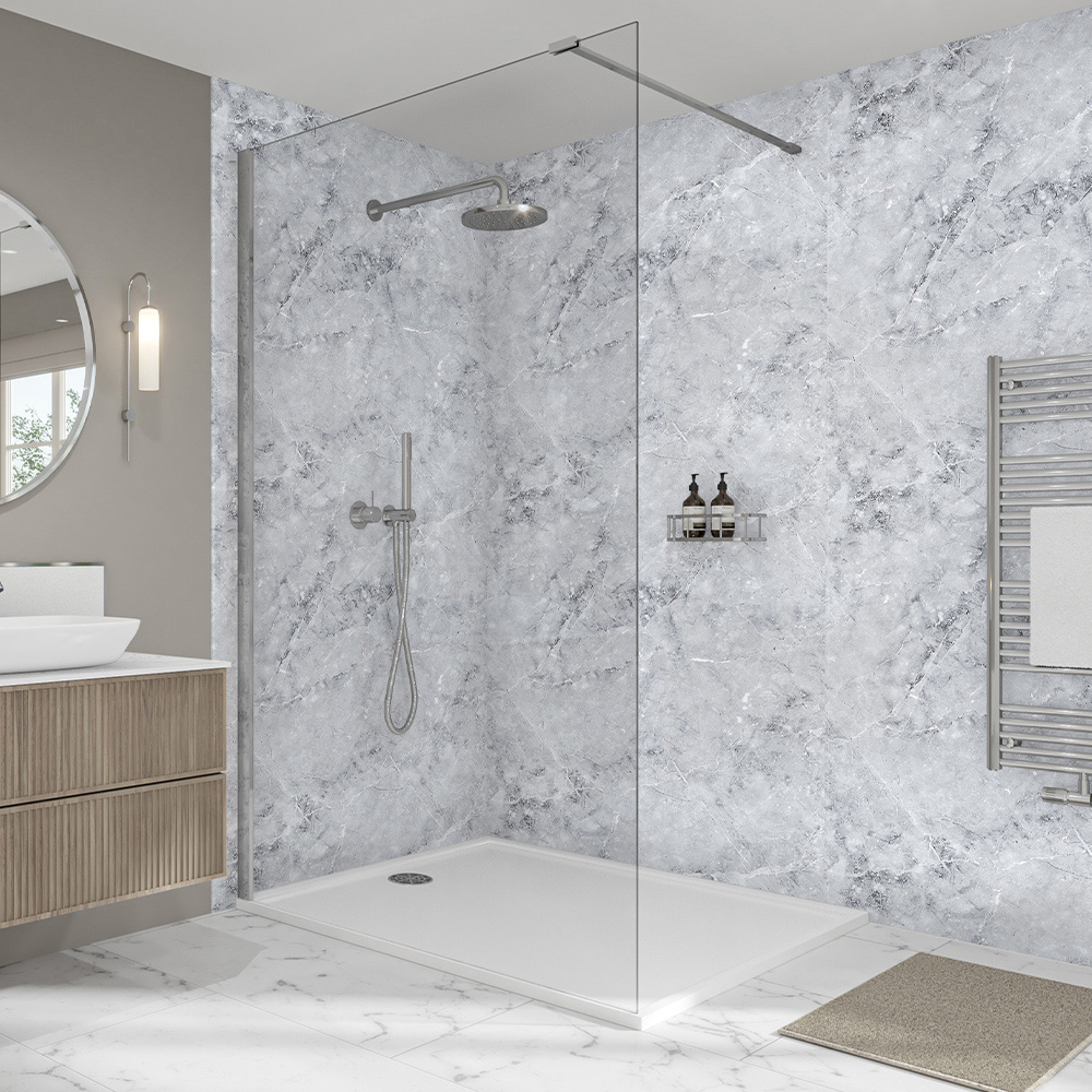 Wetwall Elite Double Post Formed Fumo Shower Panel 2420 x 580mm Image 1