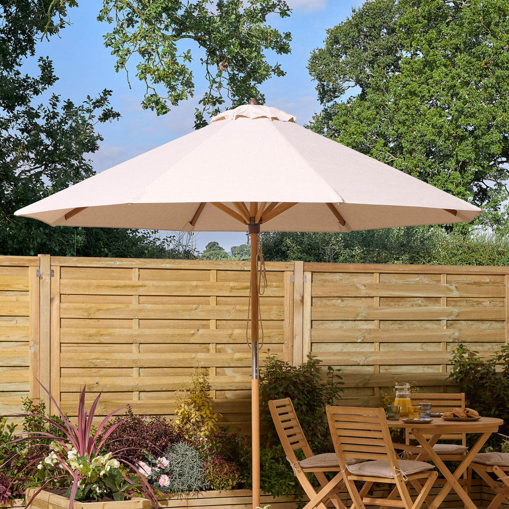 Rowlinson Ashdown Wooden Parasol 2.5m Image 2