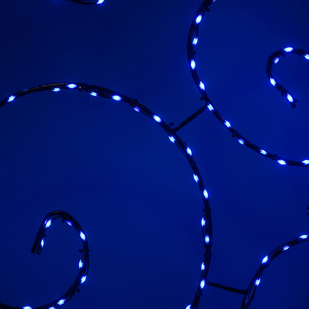 Samuel Alexander Blue and White LED Metal Hanging Christmas Bauble Silhouette 78cm Image 3