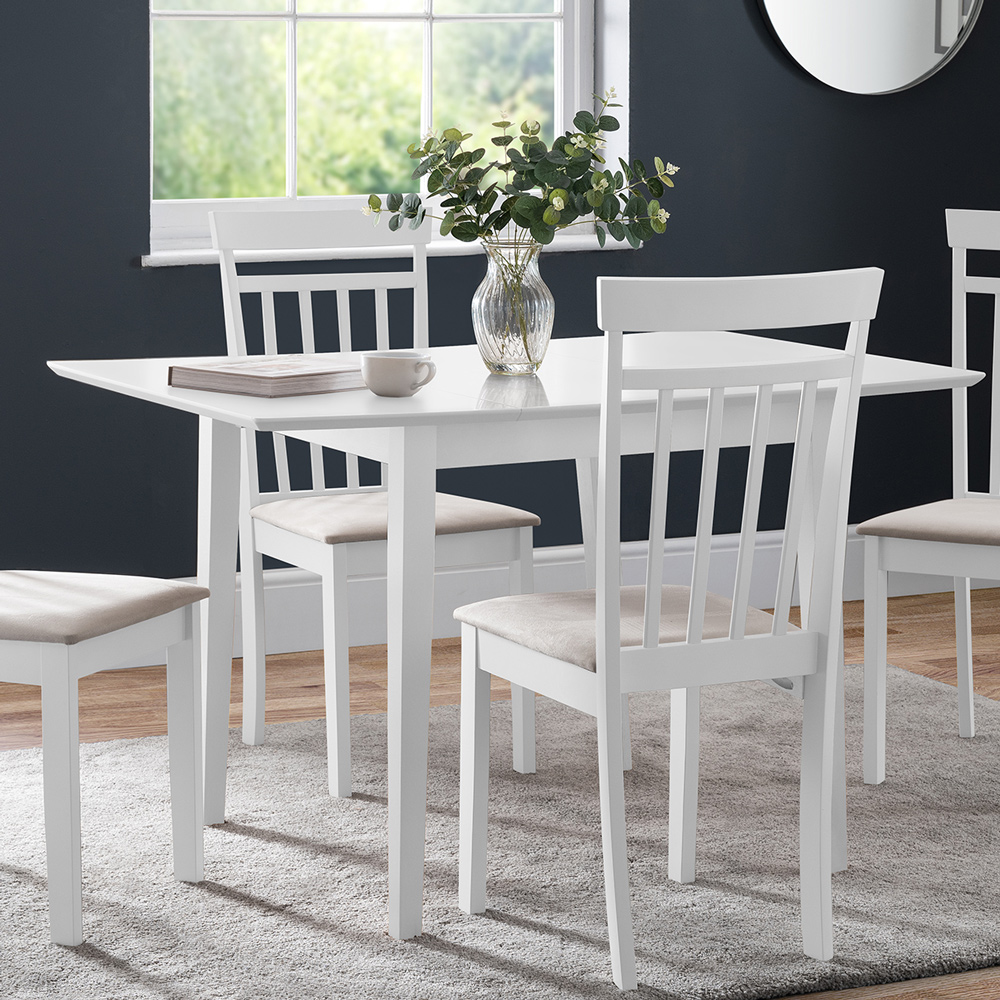 Julian Bowen Rufford Extending Dining Table White Image 1