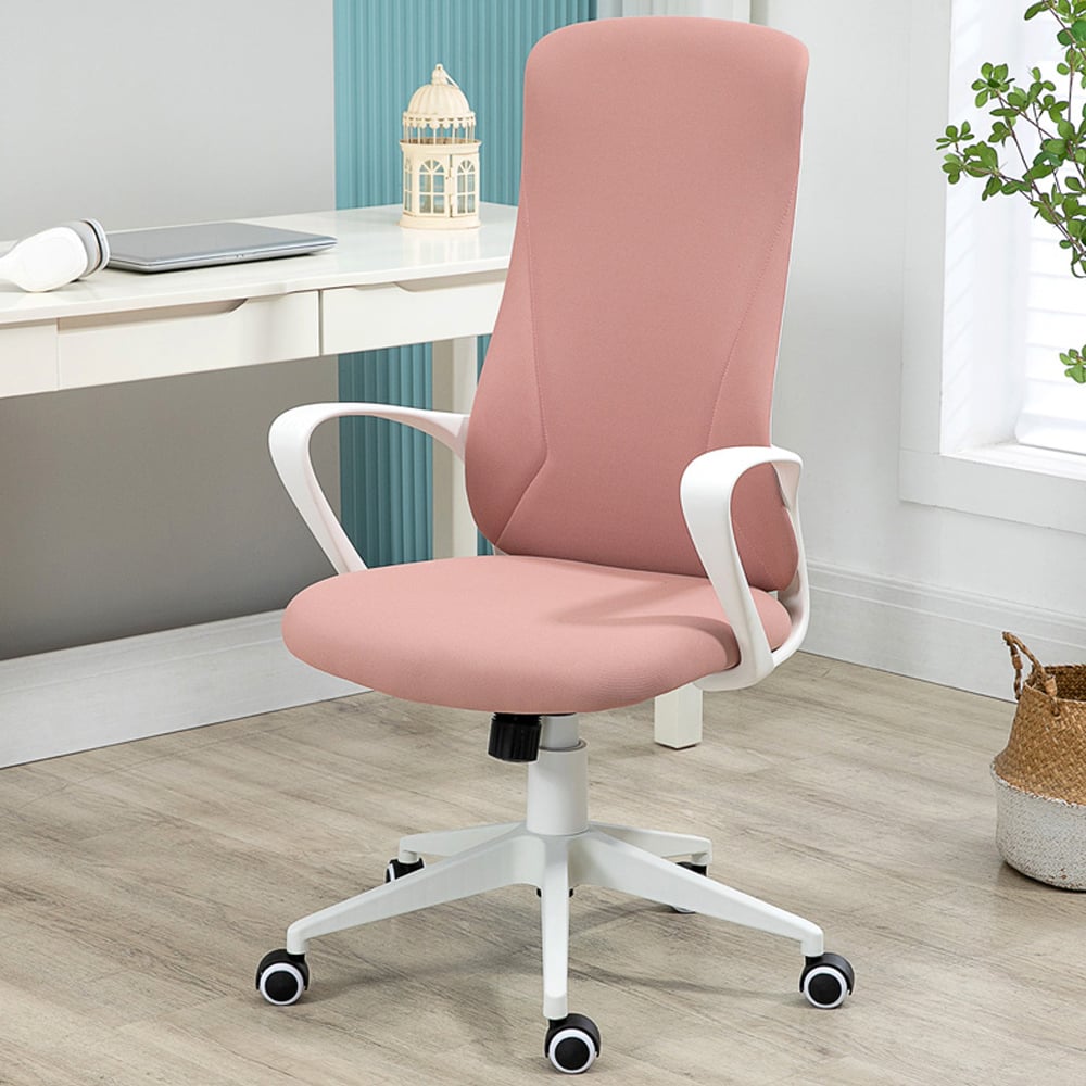 Portland Pink Elastic Swivel Office Chair Image 1