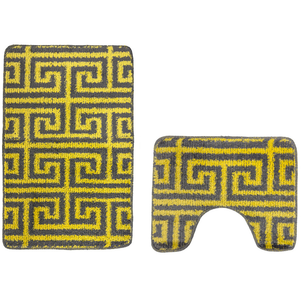 Velosso Luxe Ochre Bath Mat Set Image 3