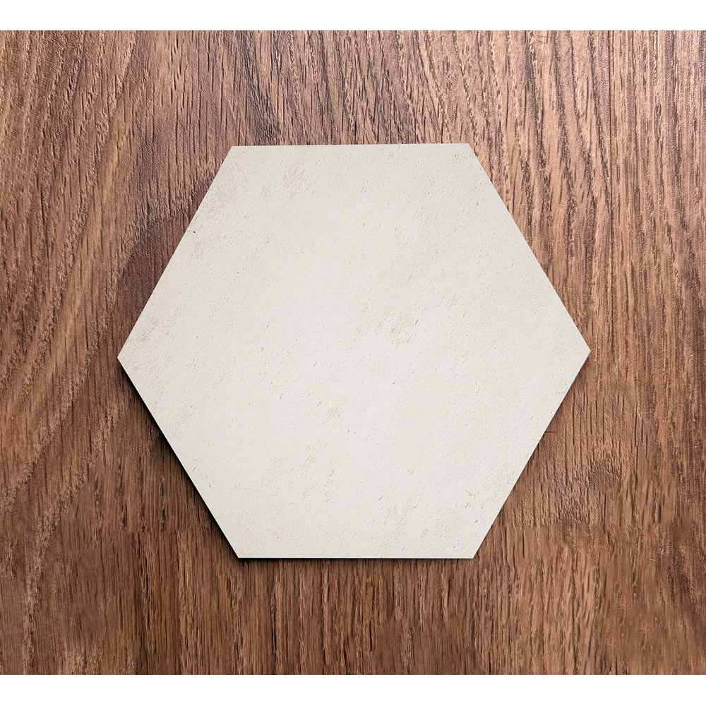 Top Ceramics Beige Stone Effect Hexagon Porcelain Wall Tile 215 x 250mm Image 2