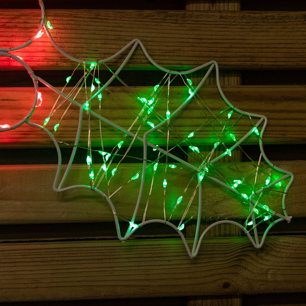 Samuel Alexander Holly with Berries Silhouette Light Up Christmas Decoration Image 2