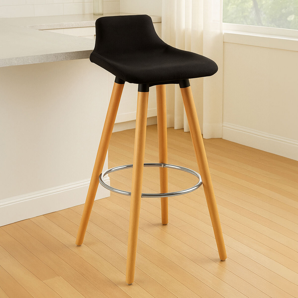 Premier Housewares Stockholm Black Bar Stool Image 3