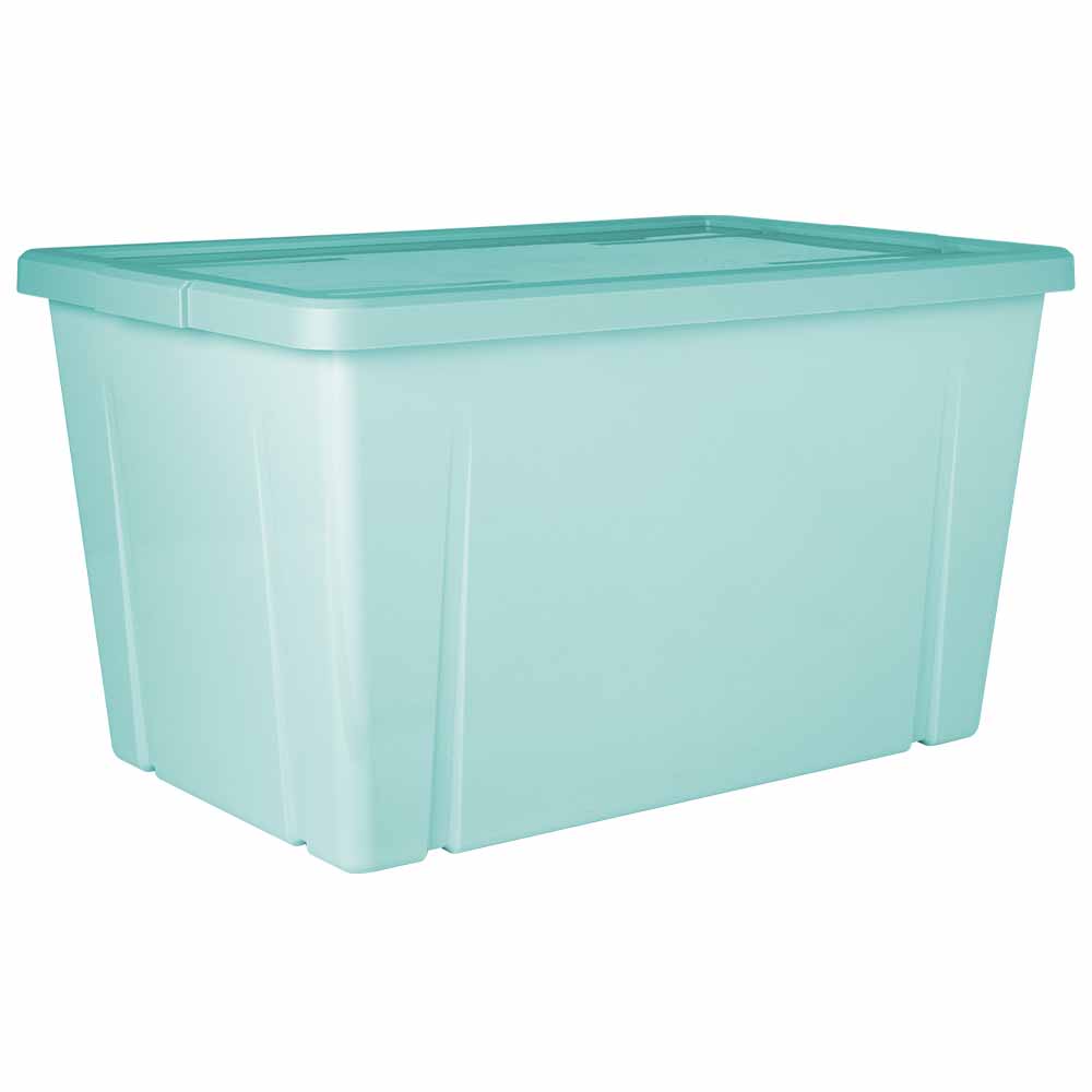 Wilko Storage Box Light Teal 60L Wilko