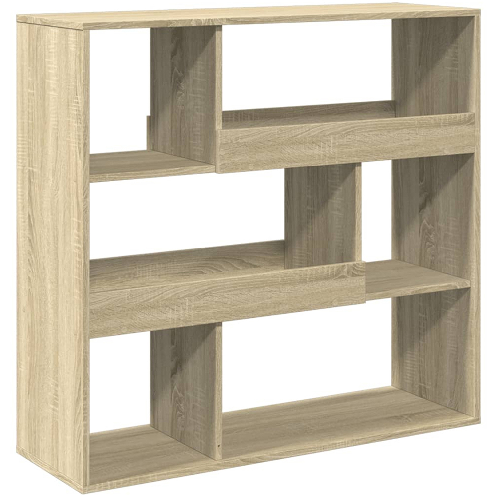 vidaXL 6 Shelf Sonoma Oak Small Bookcase Image 2