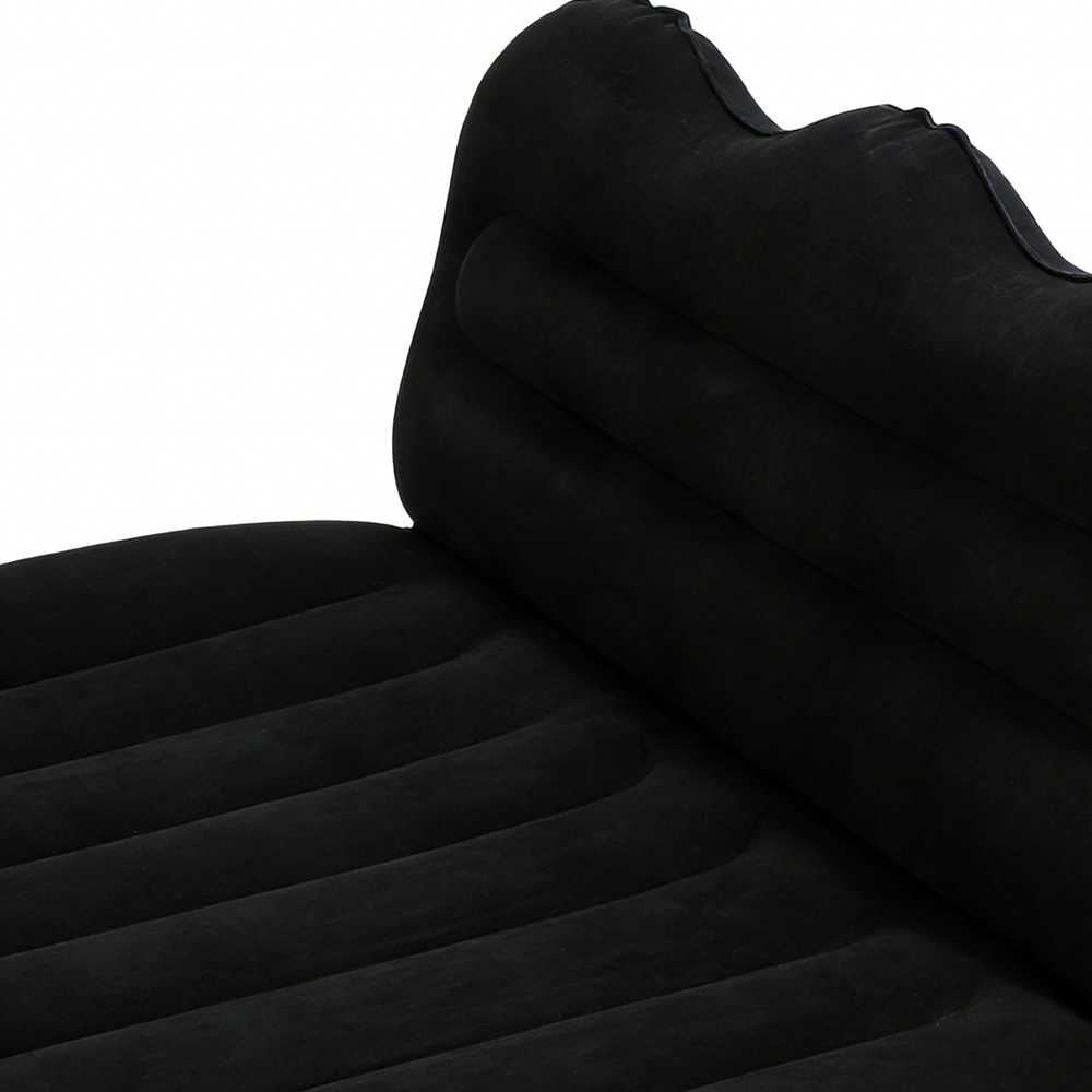Living and Home Black Extra Thick Car Back Seat Air Mattress Kit Image 4