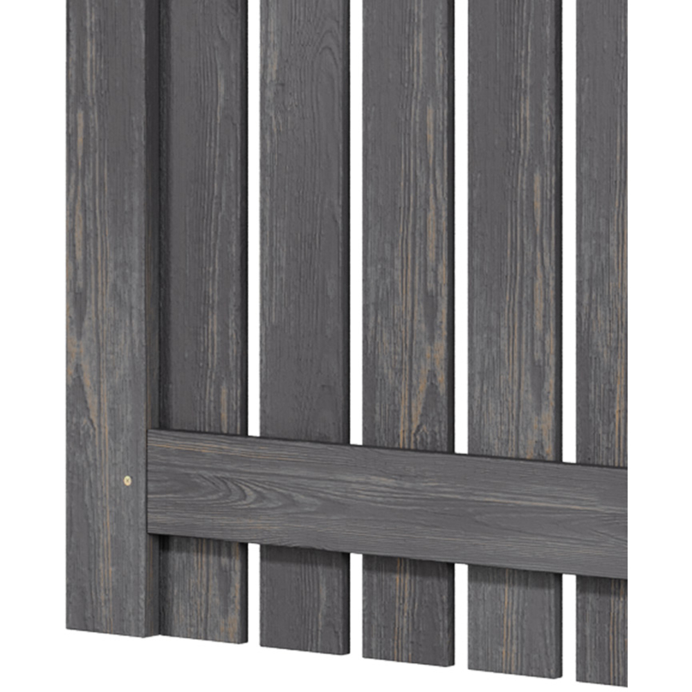 Living and Home Grey Wooden Garden Fence Door 90 x 120cm Image 6