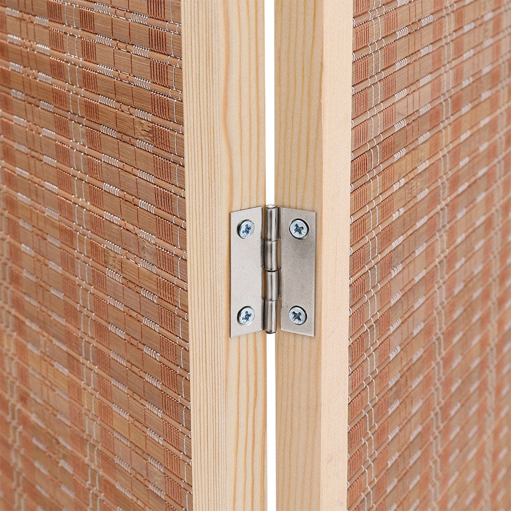 Living and Home 6 Panel Brown Folding Wooden Privacy Screen Image 5