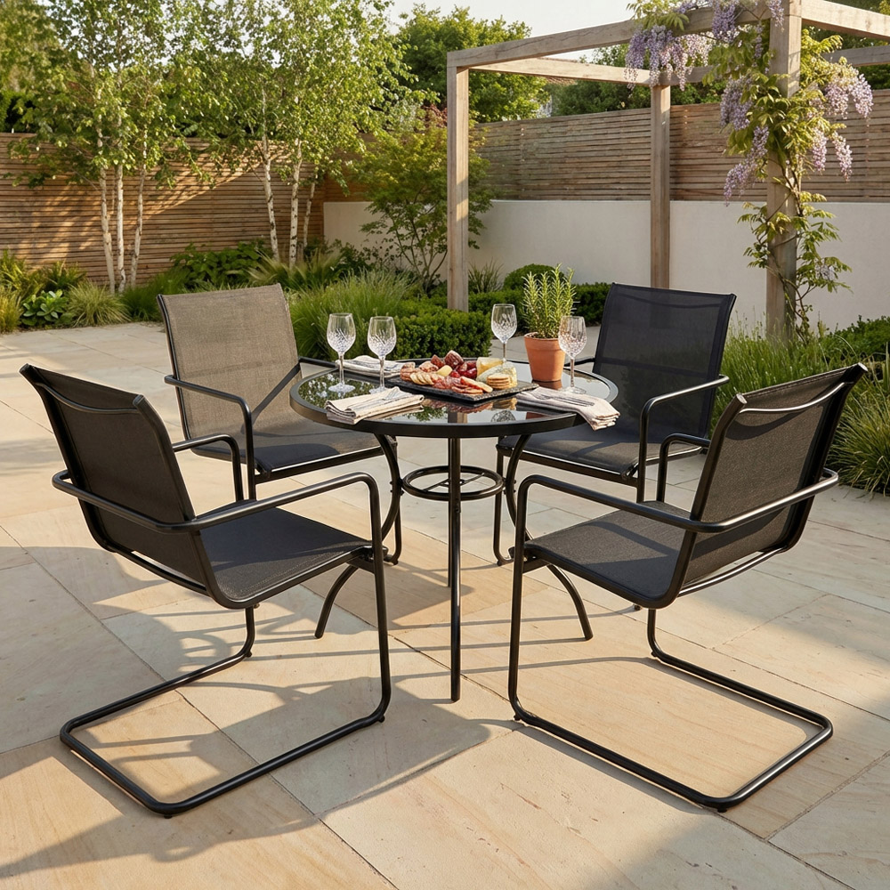 Bromley Dining Table and Chair Set Black Image 3