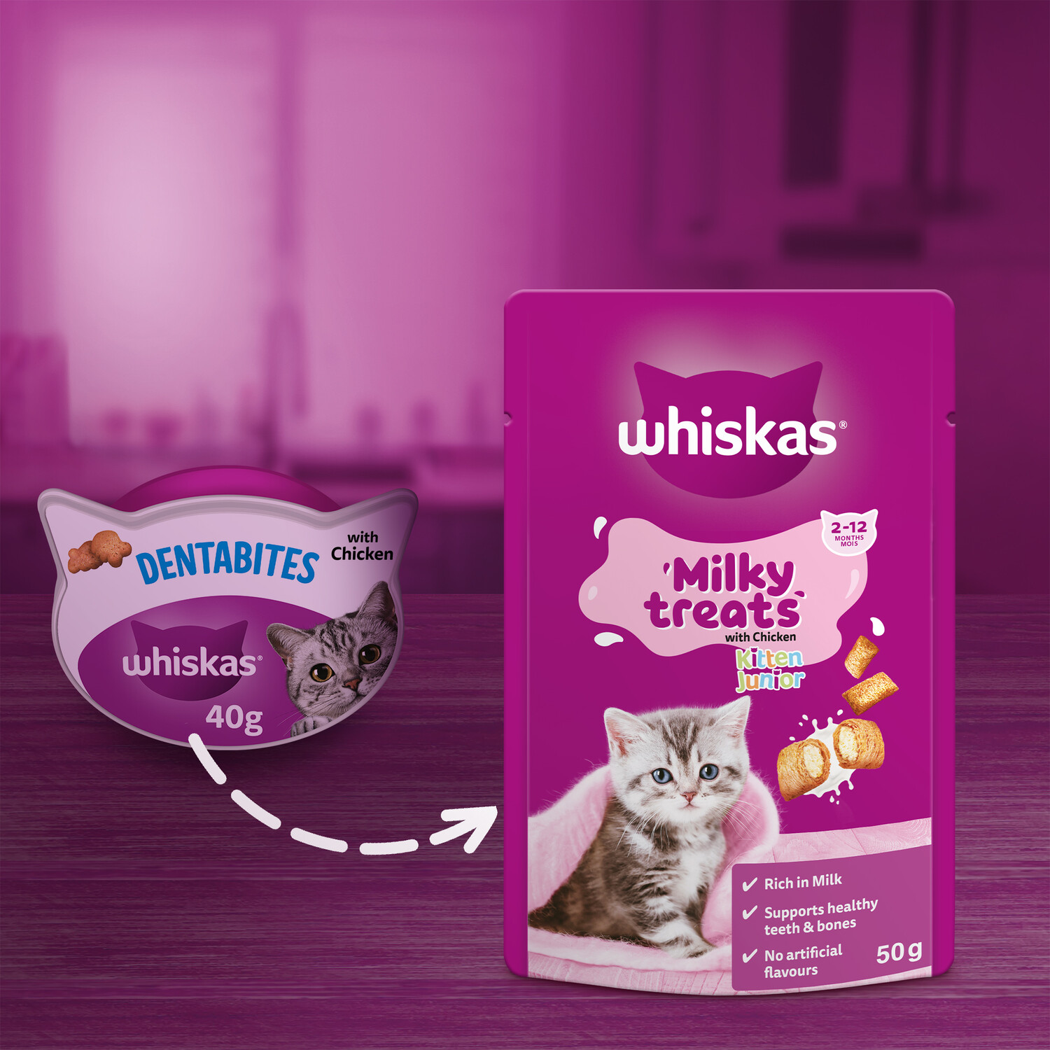 Whiskas Kitten Milky Treats 50g - Brown Image 8