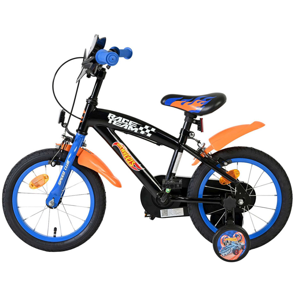 Volare Hot Wheels Kids 14 inch Multicolour Bike with Stabilisers Image 4